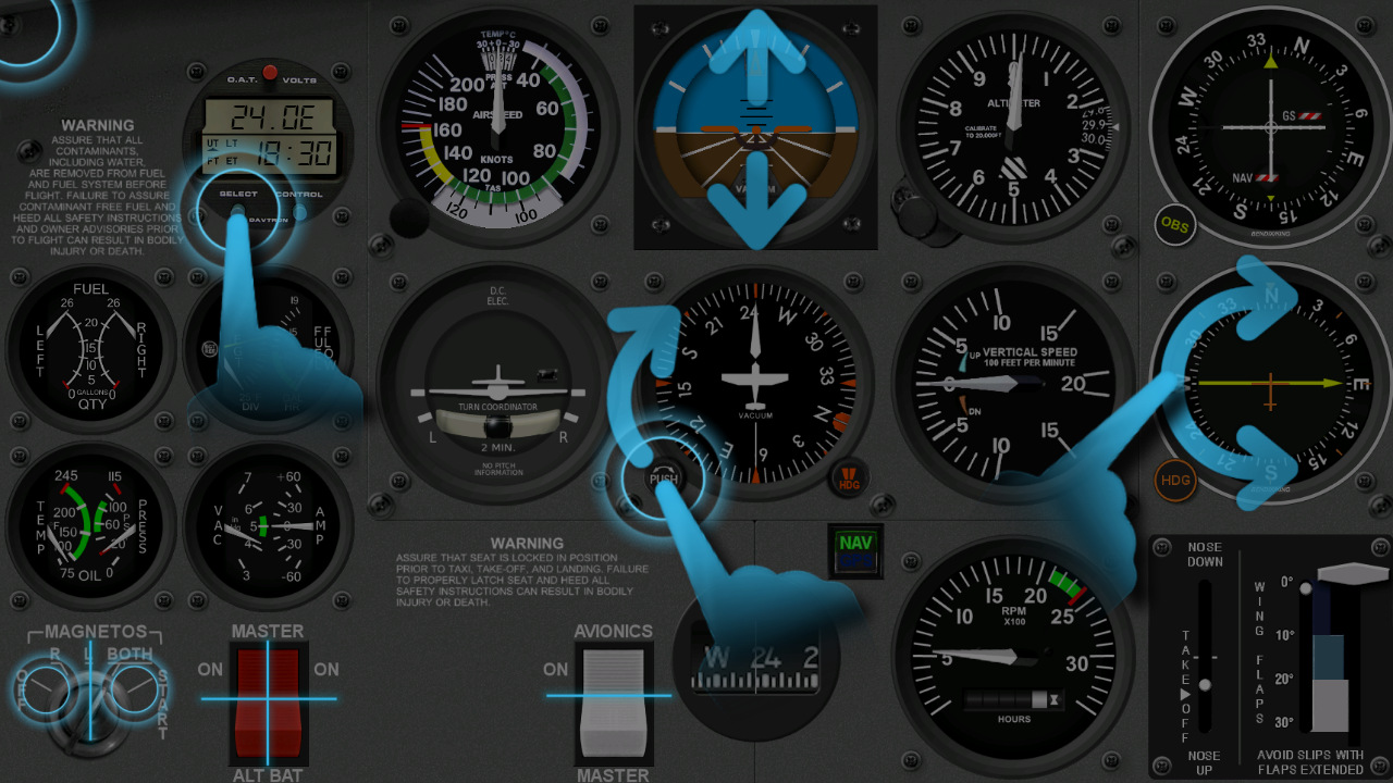 GA Panel for Android Flight simulator, Flight simulator cockpit, Cockpit
