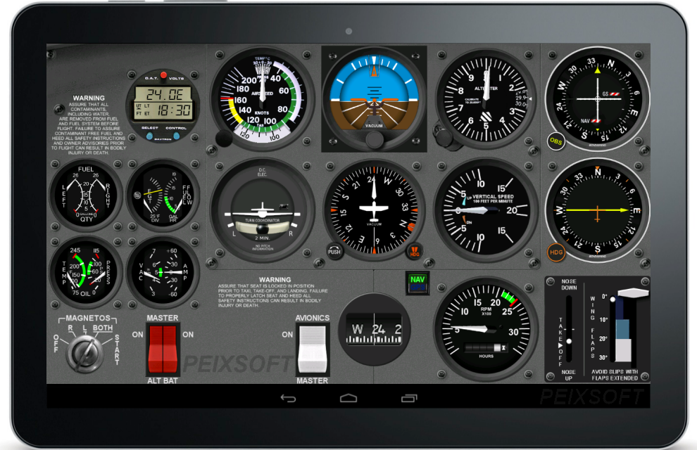  Flight simulator instruments for iPad and Android tablets, Microsoft  Flight Simulator FSX, X-Plane and Prepar3D